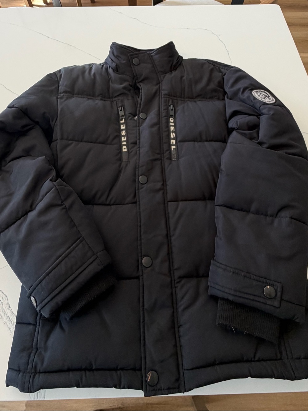 Diesel Black Puffer Coat